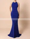Trumpet/Mermaid Halter Jersey Floor-length Sequins Prom Dresses #Favs020104808