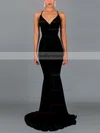 Trumpet/Mermaid V-neck Jersey Sweep Train Prom Dresses #Favs020107805