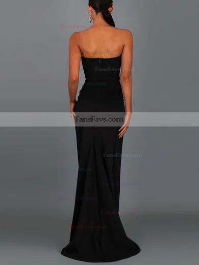 Sheath/Column Sweetheart Stretch Crepe Sweep Train Split Front Prom Dresses #Favs020107809