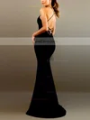 Trumpet/Mermaid Scoop Neck Stretch Crepe Sweep Train Split Front Prom Dresses #Favs020107811