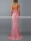 Trumpet/Mermaid Halter Glitter Sweep Train Bow Prom Dresses #Favs020107817