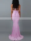 Trumpet/Mermaid V-neck Jersey Sweep Train Prom Dresses #Favs020107854