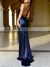Trumpet/Mermaid V-neck Sequined Sweep Train Prom Dresses #Favs020107863