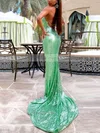 Trumpet/Mermaid V-neck Sequined Sweep Train Prom Dresses #Favs020107867