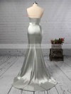 Trumpet/Mermaid Sweetheart Silk-like Satin Sweep Train Beading Prom Dresses #Favs020104831