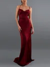 Trumpet/Mermaid Cowl Neck Silk-like Satin Sweep Train Prom Dresses #Favs020107917