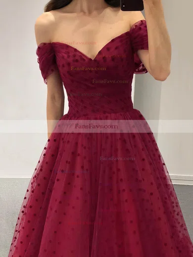 Princess Off-the-shoulder Tulle Ankle-length Homecoming Dresses With Pockets #Favs020109380