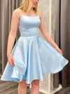 A-line Square Neckline Satin Short/Mini Homecoming Dresses #Favs020109127