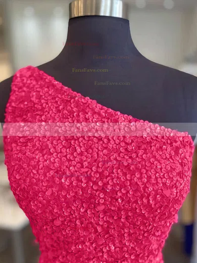 Sheath/Column One Shoulder Sequined Short/Mini Homecoming Dresses #Favs020108866