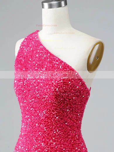 Sheath/Column One Shoulder Sequined Short/Mini Homecoming Dresses #Favs020108866