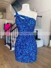 Sheath/Column One Shoulder Sequined Short/Mini Homecoming Dresses #Favs020108871