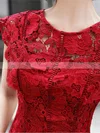A-line Scoop Neck Lace Knee-length Homecoming Dresses With Lace Pockets #Favs020108943