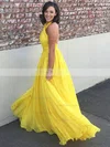 Princess Halter Chiffon Floor-length Sashes / Ribbons Prom Dresses #Favs020104877