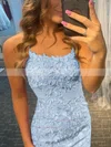 Sheath/Column Scoop Neck Lace Short/Mini Homecoming Dresses With Appliques Lace #Favs020108968
