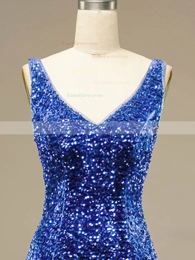 Sheath/Column V-neck Sequined Short/Mini Homecoming Dresses #Favs020109175