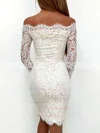Sheath/Column Off-the-shoulder Lace Short/Mini Homecoming Dresses #Favs020108996