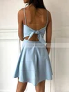 A-line Square Neckline Stretch Crepe Short/Mini Homecoming Dresses #Favs020109192