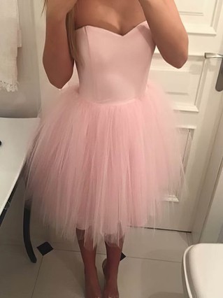 A-line Sweetheart Tulle Short/Mini Homecoming Dresses #Favs020109200 A-line Sweetheart Tulle Short/Mini Homecoming Dresses #Favs020109200