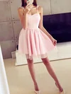 A-line Sweetheart Tulle Short/Mini Homecoming Dresses #Favs020109252