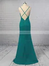 Trumpet/Mermaid V-neck Silk-like Satin Floor-length Prom Dresses #Favs020104950