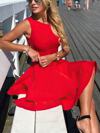 A-line Scoop Neck Stretch Crepe Short/Mini Homecoming Dresses #Favs020109094 A-line Scoop Neck Stretch Crepe Short/Mini Homecoming Dresses #Favs020109094