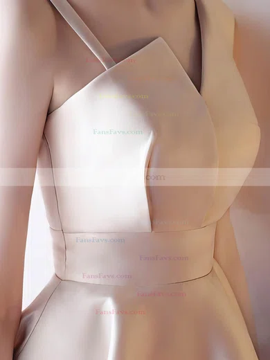 A-line V-neck Satin Short/Mini Homecoming Dresses With Sashes / Ribbons #Favs020109114