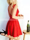 A-line V-neck Stretch Crepe Short/Mini Homecoming Dresses #Favs020109335