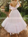 A-line Off-the-shoulder Tulle Ankle-length Prom Dresses #Favs020108475