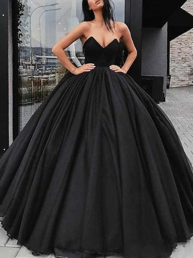 Ball Gown V-neck Tulle Sweep Train Prom Dresses #Favs020107982