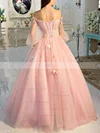 Ball Gown Off-the-shoulder Tulle Floor-length Flower(s) Prom Dresses #Favs020108051