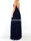 A-line V-neck Tulle Floor-length Sequins Prom Dresses #Favs020105254