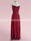 A-line Cowl Neck Silk-like Satin Ankle-length Split Front Prom Dresses #Favs020105283
