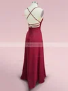 A-line Cowl Neck Silk-like Satin Ankle-length Split Front Prom Dresses #Favs020105283