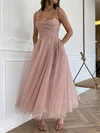 A-line Square Neckline Tulle Ankle-length Pockets Prom Dresses #Favs020108526