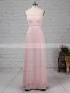 Sheath/Column V-neck Chiffon Floor-length Split Front Prom Dresses #Favs020105326