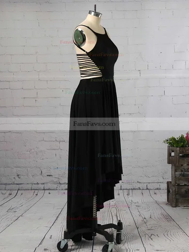 A-line Scoop Neck Jersey Asymmetrical Prom Dresses #Favs020105406