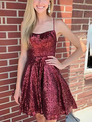 A-line Scoop Neck Sequined Short/Mini Homecoming Dresses #Favs020110400 A-line Scoop Neck Sequined Short/Mini Homecoming Dresses #Favs020110400