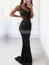 Sheath/Column Cowl Neck Silk-like Satin Sweep Train Prom Dresses #Favs020105542