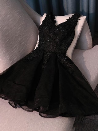 A-line V-neck Lace Short/Mini Homecoming Dresses With Beading #Favs020110452 A-line V-neck Lace Short/Mini Homecoming Dresses With Beading #Favs020110452