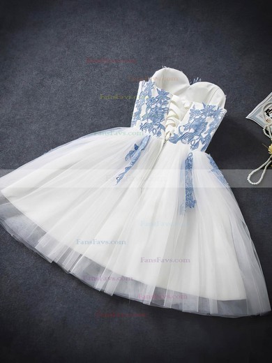 A-line Sweetheart Tulle Short/Mini Homecoming Dresses With Lace #Favs020110462