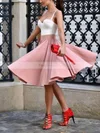 A-line Sweetheart Satin Knee-length Homecoming Dresses #Favs020110488