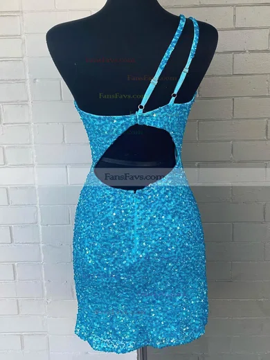 Sheath/Column One Shoulder Sequined Short/Mini Homecoming Dresses #Favs020109816