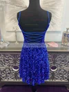 A-line V-neck Sequined Short/Mini Homecoming Dresses #Favs020109832