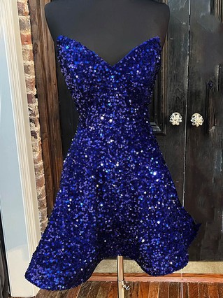 A-line Strapless Sequined Short/Mini Homecoming Dresses #Favs020109854 A-line Strapless Sequined Short/Mini Homecoming Dresses #Favs020109854