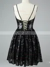 A-line V-neck Sequined Short/Mini Homecoming Dresses #Favs020109926