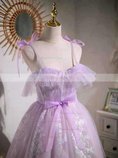 A-line Sweetheart Tulle Short/Mini Homecoming Dresses With Lace #Favs020109939