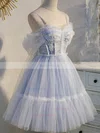 A-line Sweetheart Tulle Short/Mini Homecoming Dresses With Lace #Favs020109952
