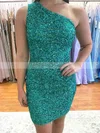 Sheath/Column One Shoulder Sequined Short/Mini Homecoming Dresses #Favs020109968