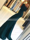 Trumpet/Mermaid Off-the-shoulder Silk-like Satin Sweep Train Split Front Prom Dresses #Favs020105701