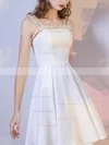 A-line Square Neckline Stretch Crepe Short/Mini Homecoming Dresses With Ruffles #Favs020110005